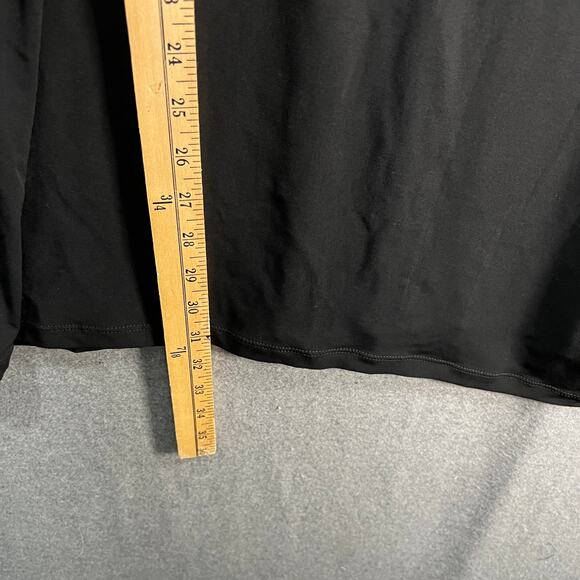 Susan Graver Regular Modern Essentials Liquid Knit Hi-Lou Tu Black Size 3X - Picture 4 of 8